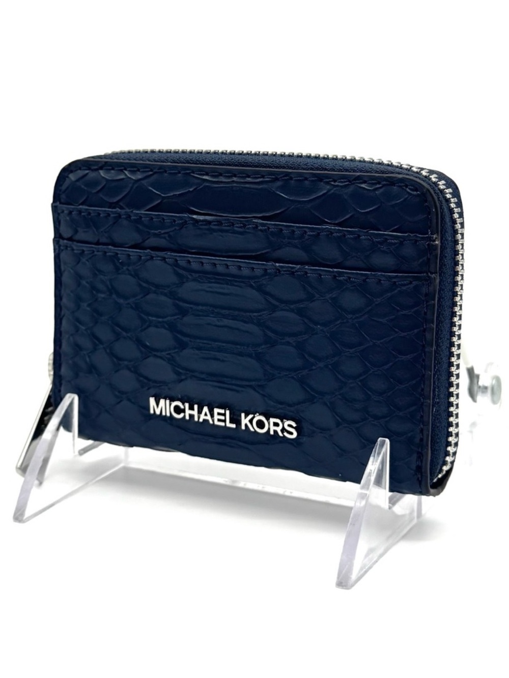Michael Kors Medium ZA Card Case Wallet Navy Blue
